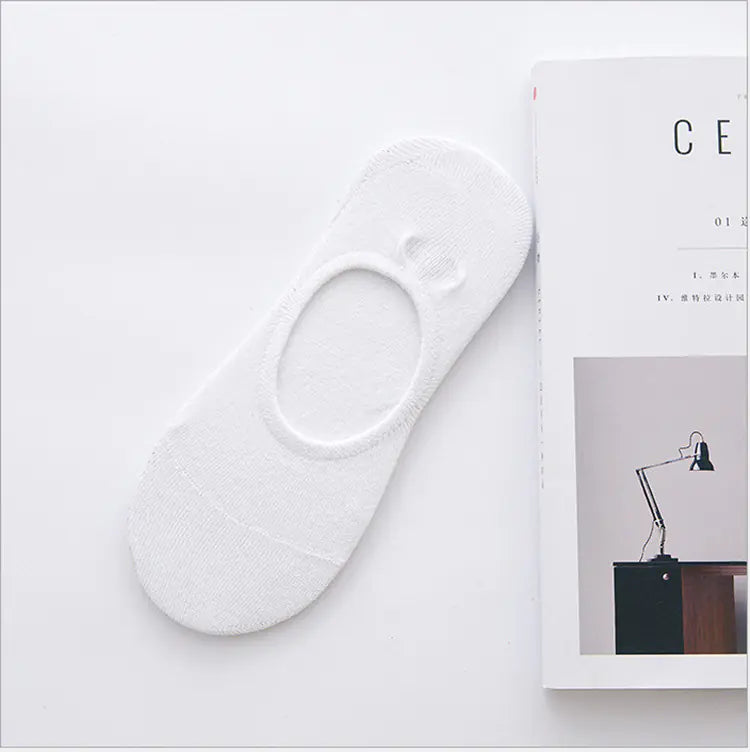 Cotton Odor-Resistant Lightweight Low-Top Breathable Solid Color Men's Short Crew Socks {for gift}